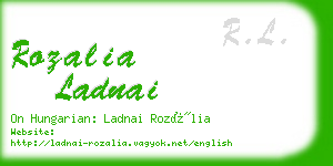 rozalia ladnai business card